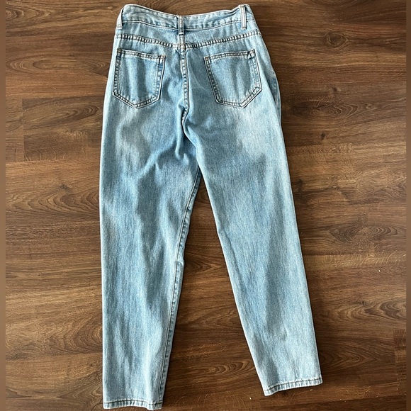 Light Wash Distressed Mom Jeans, size small - Picture 3 of 3